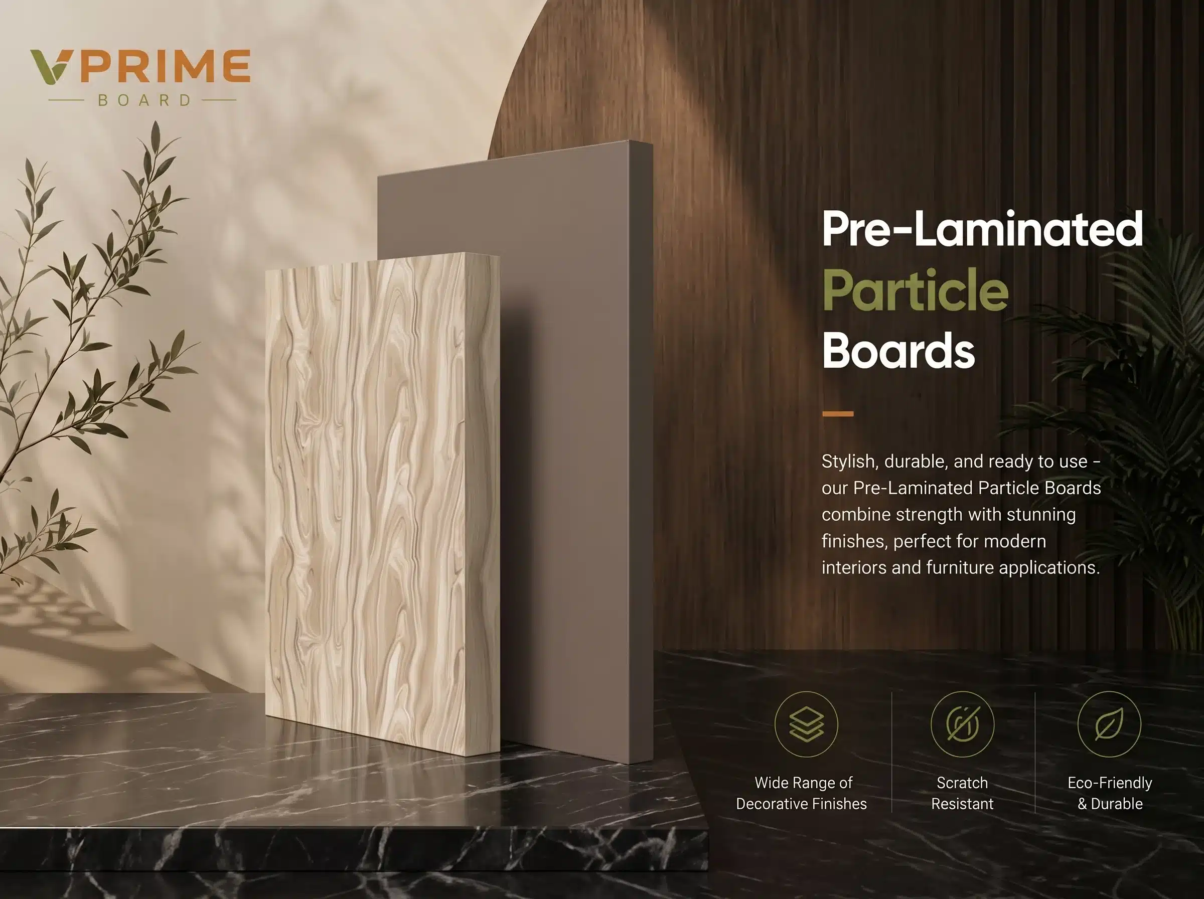 Pre-laminated-particial-board